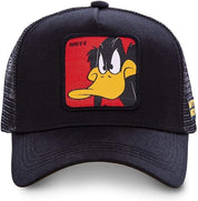 Capslab Cappellino con Visiera Daffy Collezione Looney Tunes Misto Cotone Nero Unisex