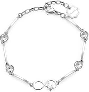 Brosway Bracciale Donna CHAKRA in acciaio con infinito e cristalli crystal BHKB029