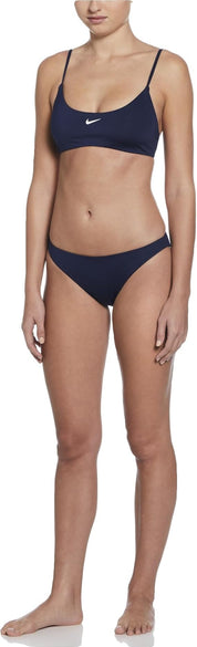 Nike Swim Costume Bralette Bikini Set NESSF243 Tessuto Tecnico Blu Navy Donna