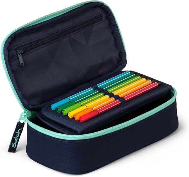 Satch Portapenne Astuccio Scolastico 22x6x11 Cm pensilcase Street ocean mint