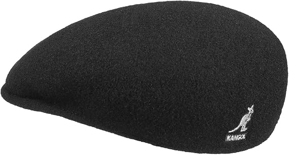 Kangol Cappello Coppola 504 Iconico in Lana Nero Unisex