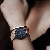 Daniel Wellington orologio 32mm inox 316L rose black melrose DW00100161