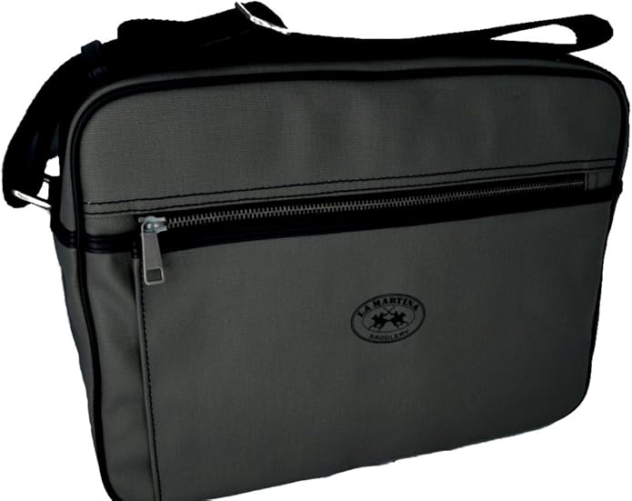 La Martina Borsello Borsa Tracolla Porta Pc Grigio Unisex