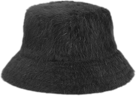 Kangol Cappello Pescatore Furgora Bucket Misto Angora Acrilico Nero Unisex