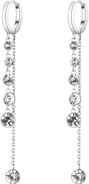 Brosway Orecchini Pendenti in Acciaio e Cristalli Collezione SYMPHONIA - BYM87