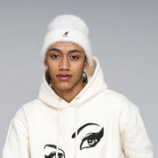 Kangol Berretto Cuffia Furgora Misto Angora Nylon Bianco Avorio Unisex