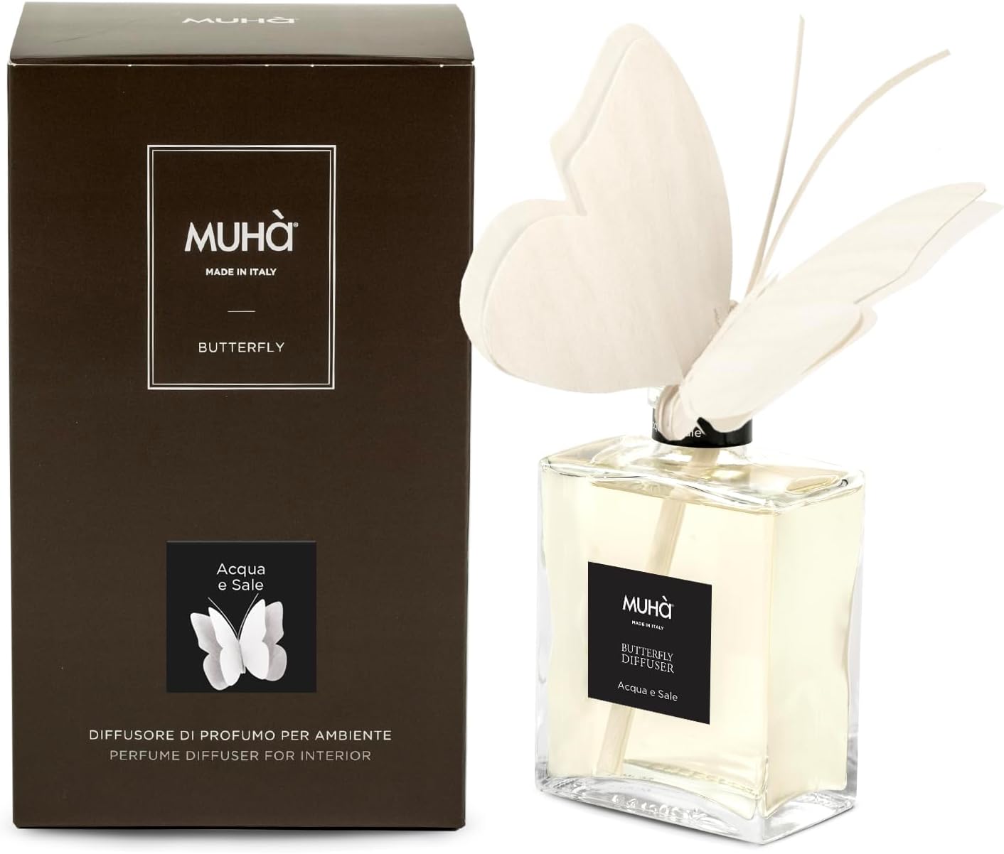 Muhà Profumatore D'ambiente home decor Fiore BUTTERFLY FARFALLA 50 Ml Fiori di Cotone