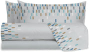 Jolly Set Completo Letto lenzuola matrimoniale Cotone federe FEDORA azzurro