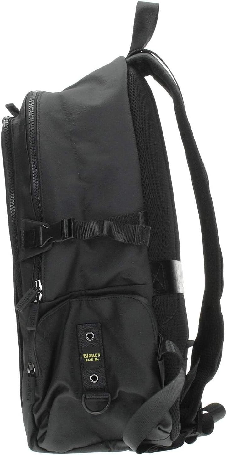 Blauer Zaino Worce 03 Linea SPL Realizzato in Nylon Cerato Impermeabile Nero Unisex