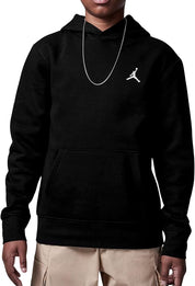 Jordan Felpa con Cappuccio 100% Cotone Nero Logo JDB MJ BROOKLYN FLC PO