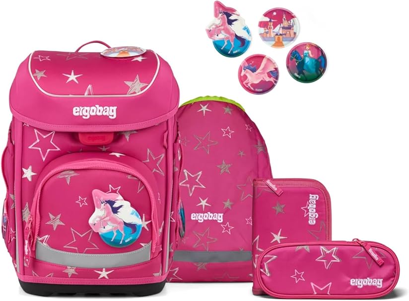 Ergobag CUBO SET zaino sacca portapenne Ergonomico Eco Resistente Starlightbear