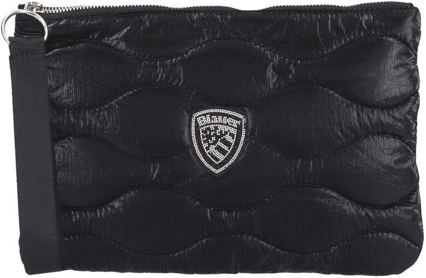 Blauer Pochette Purse Wristlet Strip Clutch Black