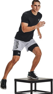 Under Armour HEATGEAR shorts pantaloncini compressione allenamento corsa uomo men nero
