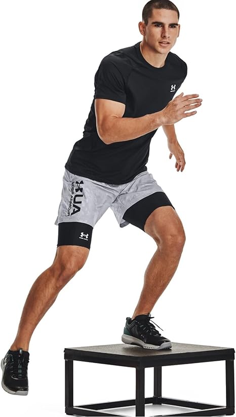 Under Armour HEATGEAR shorts pantaloncini compressione allenamento corsa uomo men nero