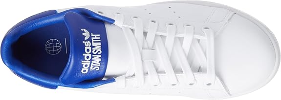 Adidas Scarpe Sneaker Stan Smith in Pelle Bianco Blu Lucido Uomo