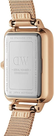Daniel Wellington orologio quadro melrose 20x26mm inox 316L rose gold quadrante nero