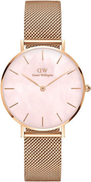 Daniel Wellington orologio petite 32mm inox 316L rose gold madreperla