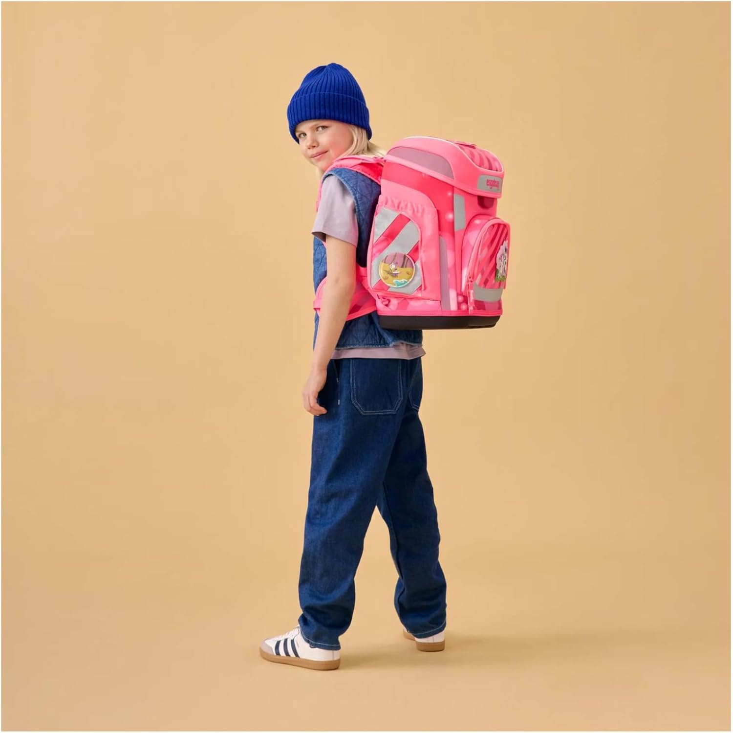 Ergobag CUBO SET zaino sacca portapenne Schienale Ergonomico Edizione Speciale WonBearful Unicorn Rosa Fluo