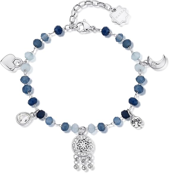 Brosway Bracciale Donna Acciaio Cristalli/pietre Naturali Simbolo Acchiappasogni | Collezione Chakra - BHKB129