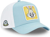 Capslab Cappellino con Visiera Bugs Collezione Looney Tunes Cotone Bianco Azzurro Unisex