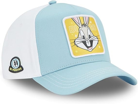 Capslab Cappellino con Visiera Bugs Collezione Looney Tunes Cotone Bianco Azzurro Unisex