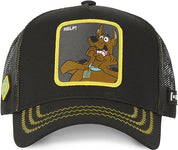 Capslab Cappellino con Visiera Collezione Scooby Doo Misto Cotone Nero Unisex
