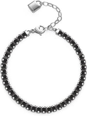 Brosway Bracciale Tennis in Acciaio e Cubic Zirconia Simbolo lucchetto Collezione Desideri BEI057