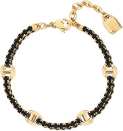 Brosway Bracciale Tennis Acciaio Simbolo lucchetto Collezione Desideri oro nero BEI079