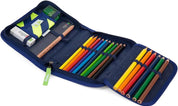 ergobag Lyra Set di 22 astucci matite colorate scomparto orario scomparto cambio righello harvest