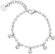 Brosway Bracciale acciaio 316 con cristalli e perle Donna - Collezione Chant - BAH87