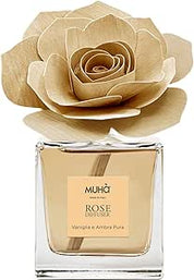 Muhà Profumatore D'ambiente home decor Fiore ROSA 100 Ml vaniglia ambra pura
