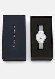 Daniel Wellington orologio Petite Lune 32mm silver bianco donna DW00100772