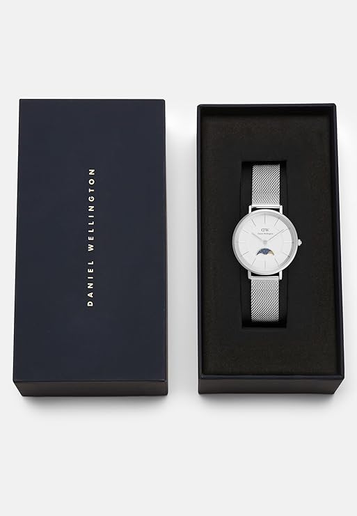 Daniel Wellington orologio Petite Lune 32mm silver bianco donna DW00100772