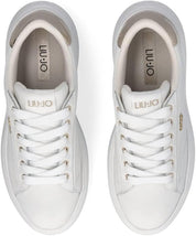 Liu jo scarpe donna sneakers Casper 01 pelle Bianco/Oro Rosa