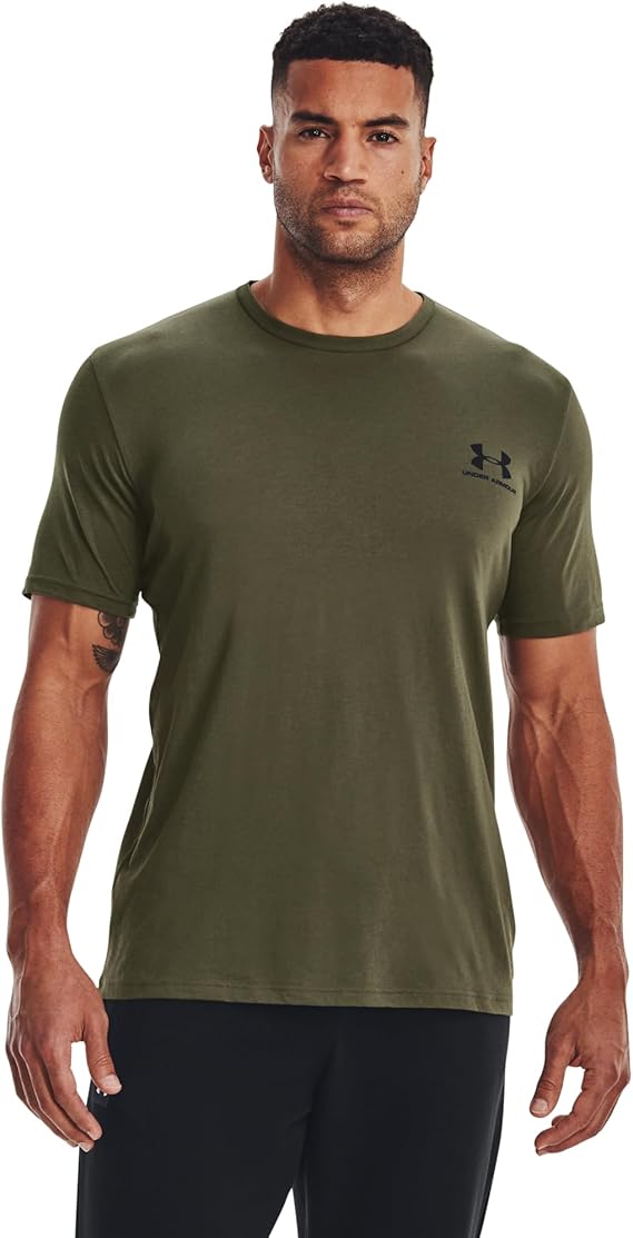 Under Armour SPORTSTYLE Maglia T-shirt allenamento corsa uomo men MILITARE