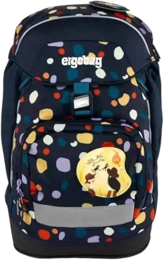 Ergobag Zaino Scuola Bambino Ergonomico Resistente Acqua Mosaic Stone Bear Blu Scuro