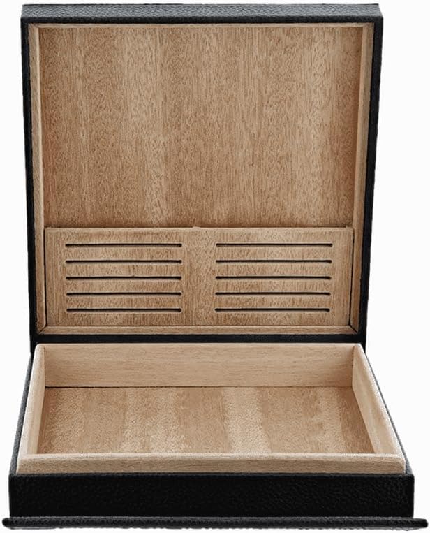 S.t.dupont Humidor 8 sigari viaggio nero pelle e legno massello Okoumé 001353