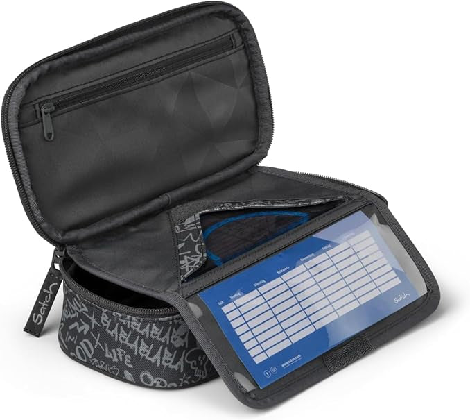 Satch Portapenne Astuccio Scolastico 22x6x11 Cm pensilcase Street Ink nero black