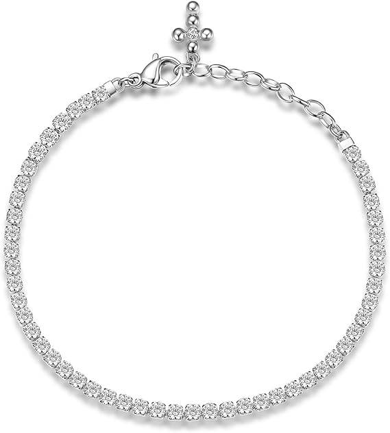 Brosway Bracciale Tennis Acciaio e Cubic Zirconia Simbolo Croce Collezione Desideri - BEI035