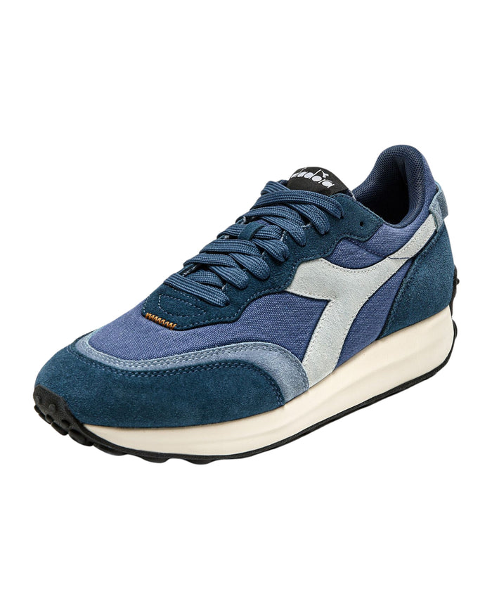 Diadora Sneakers Race Suede SW in Pelle Scamosciata Blu 2