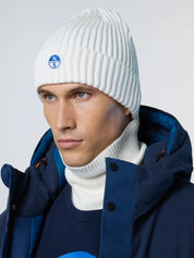 North Sails Cuffia berretta beanie hat costa inglese ricamo patch 623285 bianco