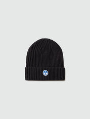 North Sails Cuffia berretta beanie hat costa inglese ricamo patch nero 623285