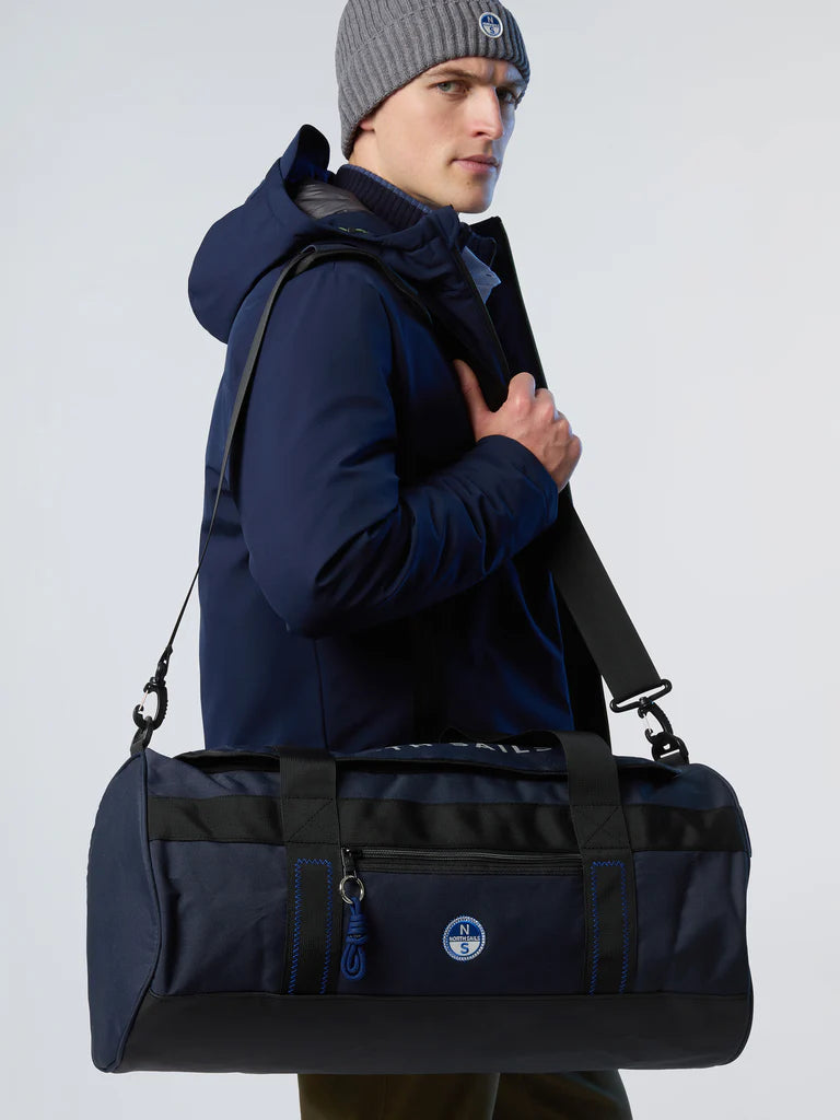 North Sails Duffle Borsona Cordura canvas di cotone spalmato 59x30 cm 45 litri Blu 631045