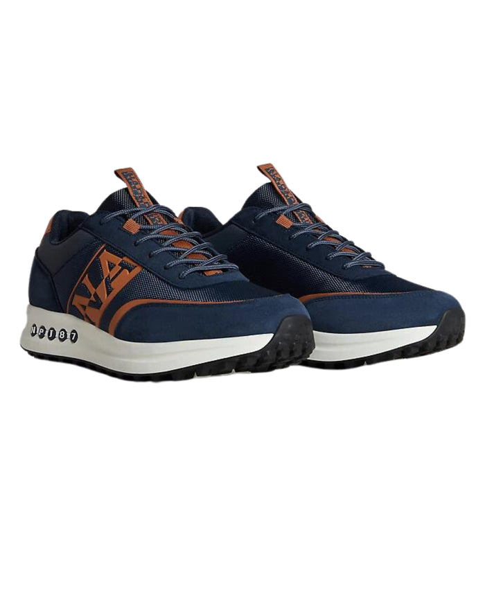 Napapijri Sneakers Basse Pelle e Tessuto Blu 5