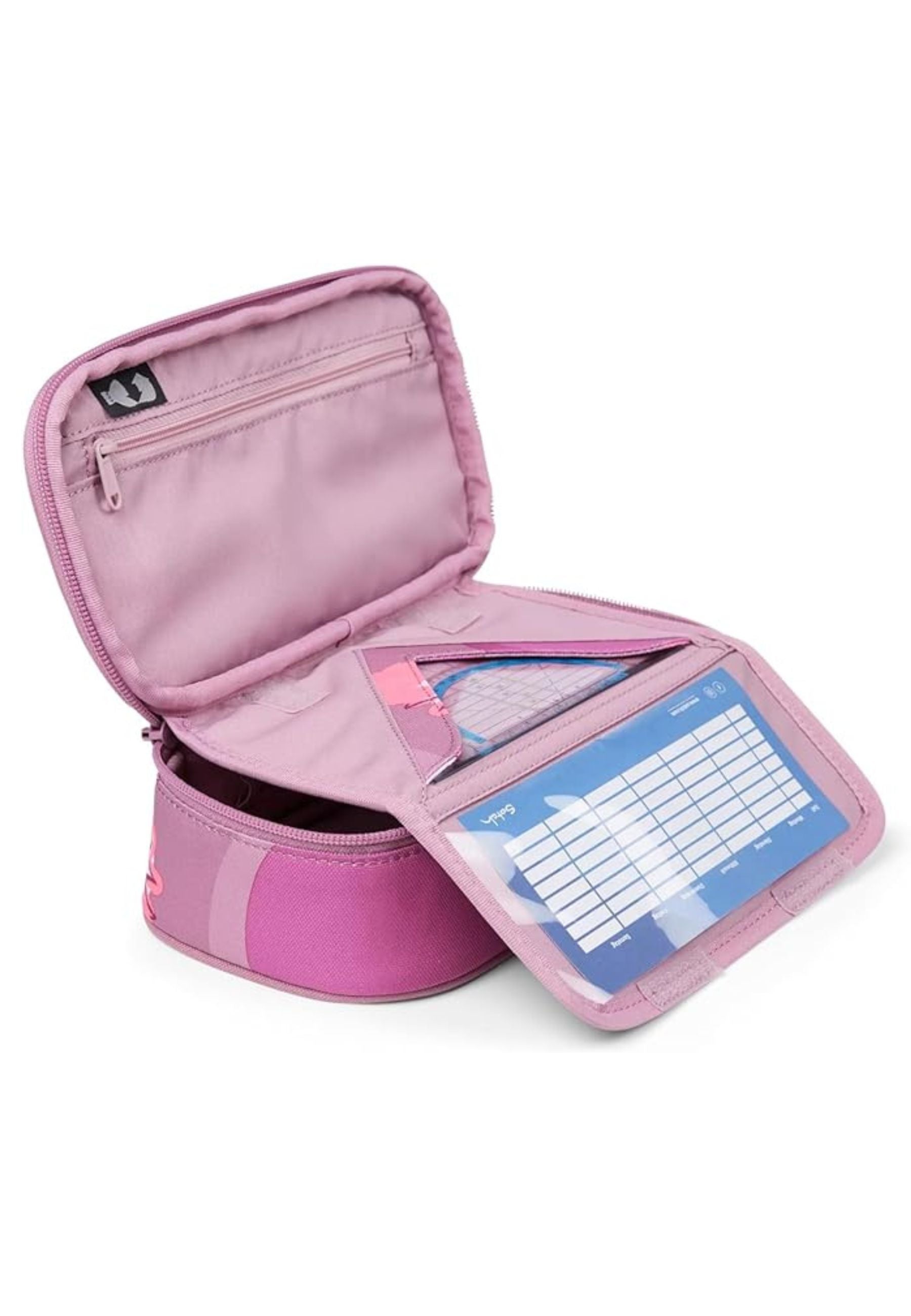 Satch Portapenne 22x6x11 Cm, Tessuto Riciclato Rosa Bambina Unisex