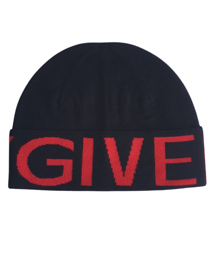 Givenchy Cappello Beanie Big Logo Lana Nero 1