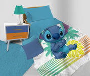 STITCH DISNEY Copriletto trapuntato Letto Singolo Cotone UFFICIALE 160x170 cm