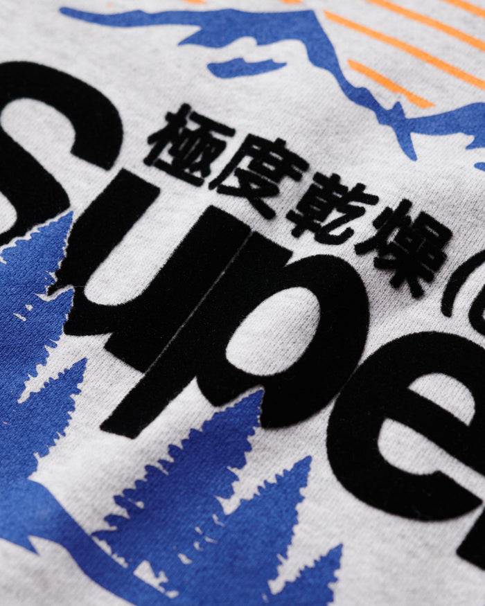 Superdry Hoodie Great Outdoors Graphic Cotone Grigio 3