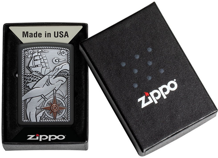 Zippo Refillable Windproof Made In Usa In Black Gift Box Unisex 4