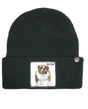 Goorin Bros. Cappello Beanie Hat Cuffia Con Patch Frontale E Logo Su Lato Verde Unisex